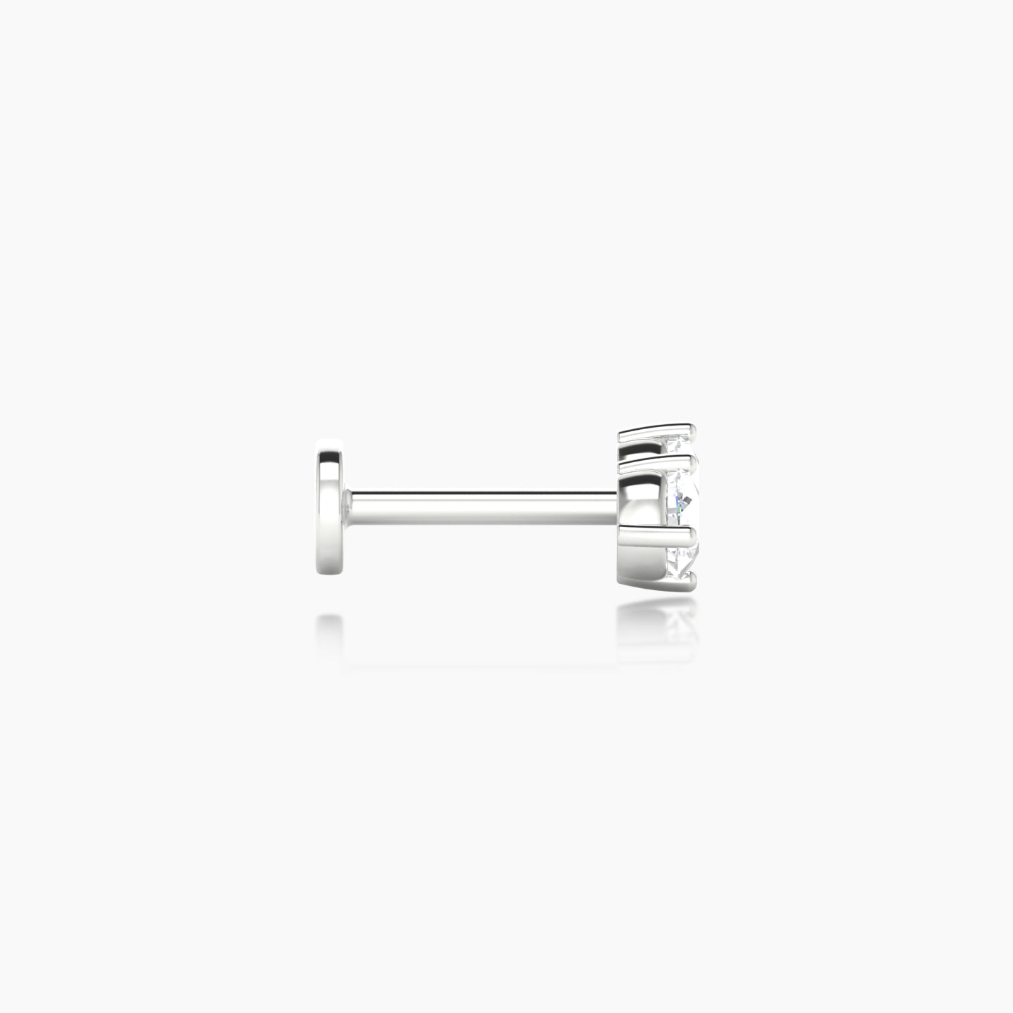 Isis | 18k White Gold 7.5 mm 6.5 mm Diamond Nostril Piercing