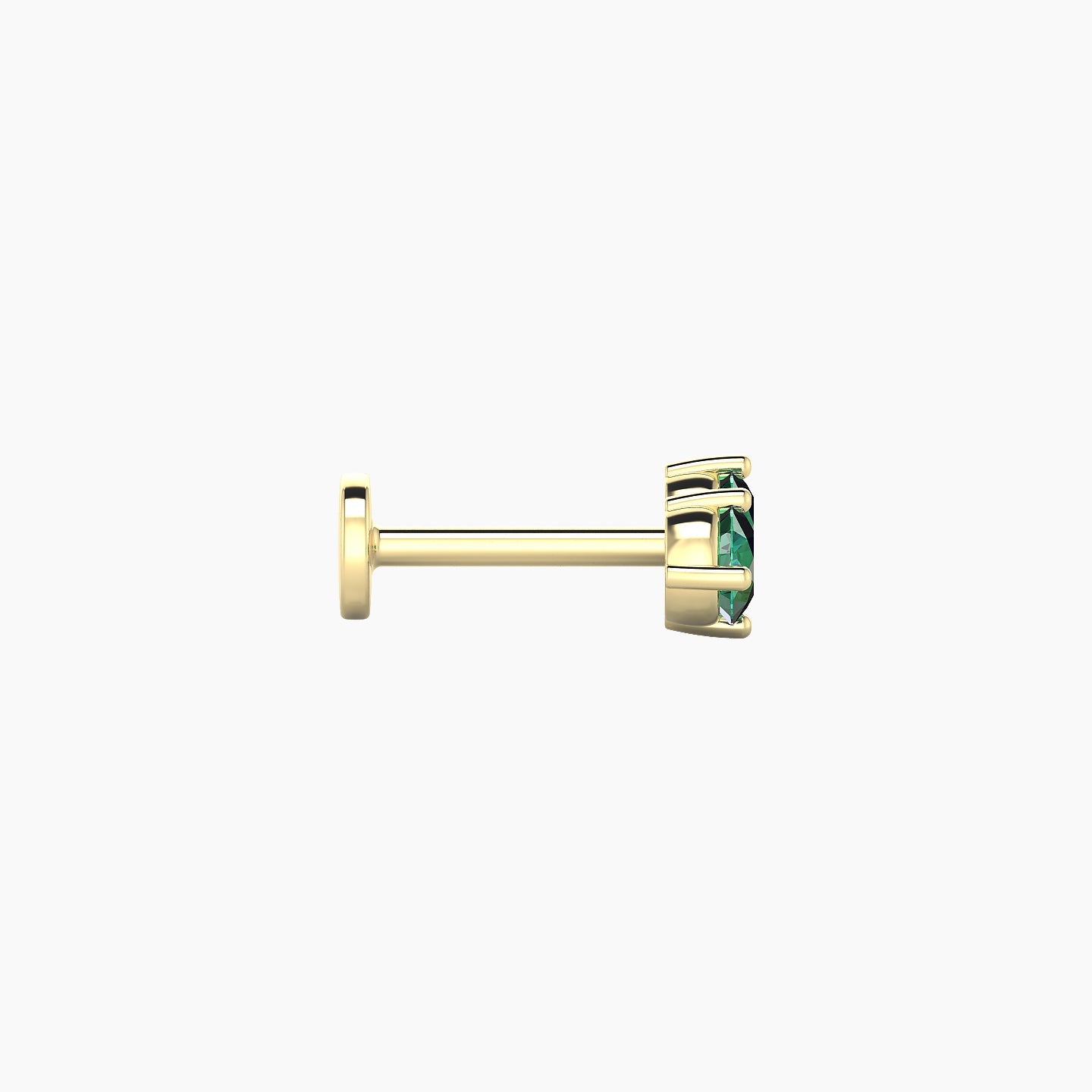 Isis | 18k Yellow Gold 6.5 mm 7.5 mm Emerald Nostril Piercing