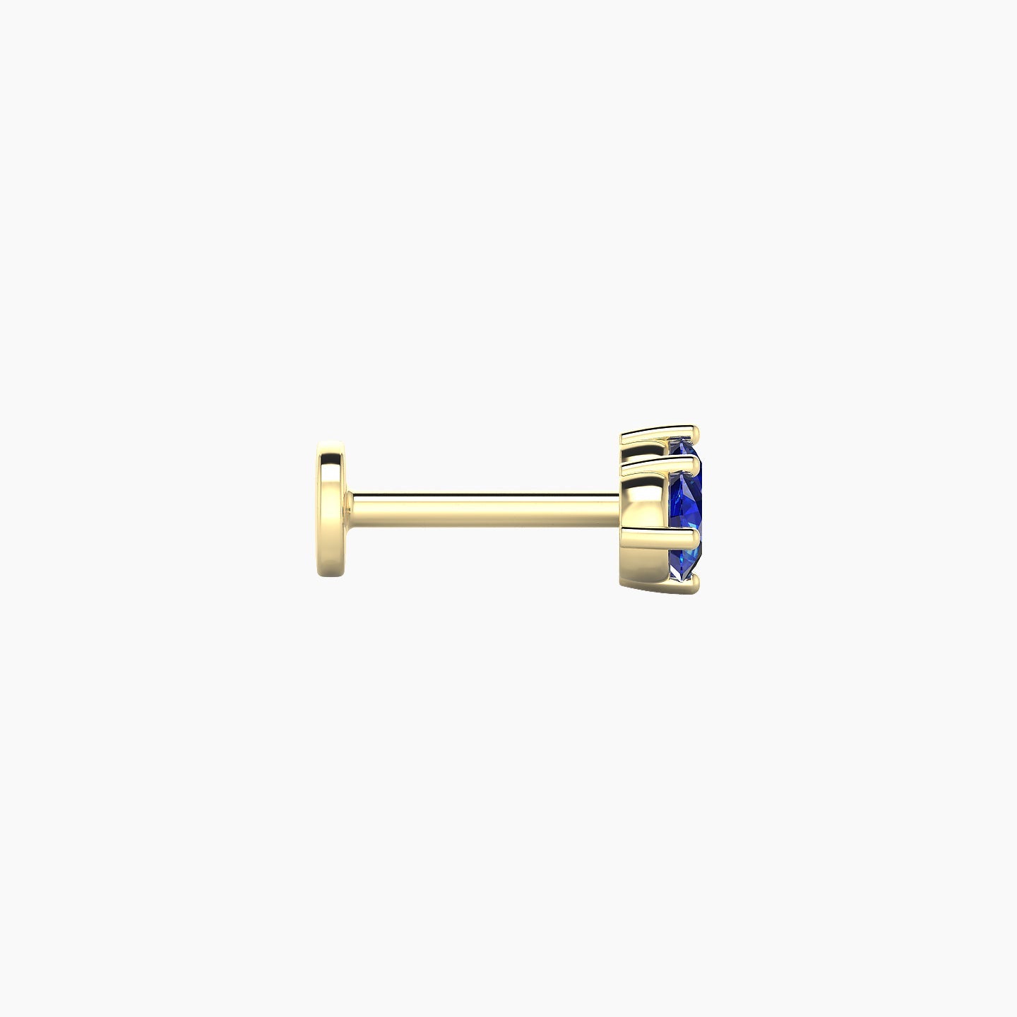 Isis | 18k Yellow Gold 6.5 mm 7.5 mm Sapphire Nostril Piercing