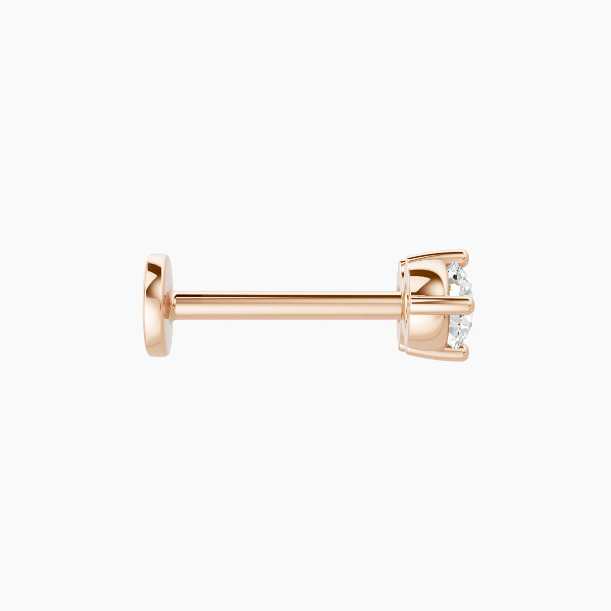 Isis | 18k Rose Gold 7.5 mm 8 mm Diamond Nose Piercing