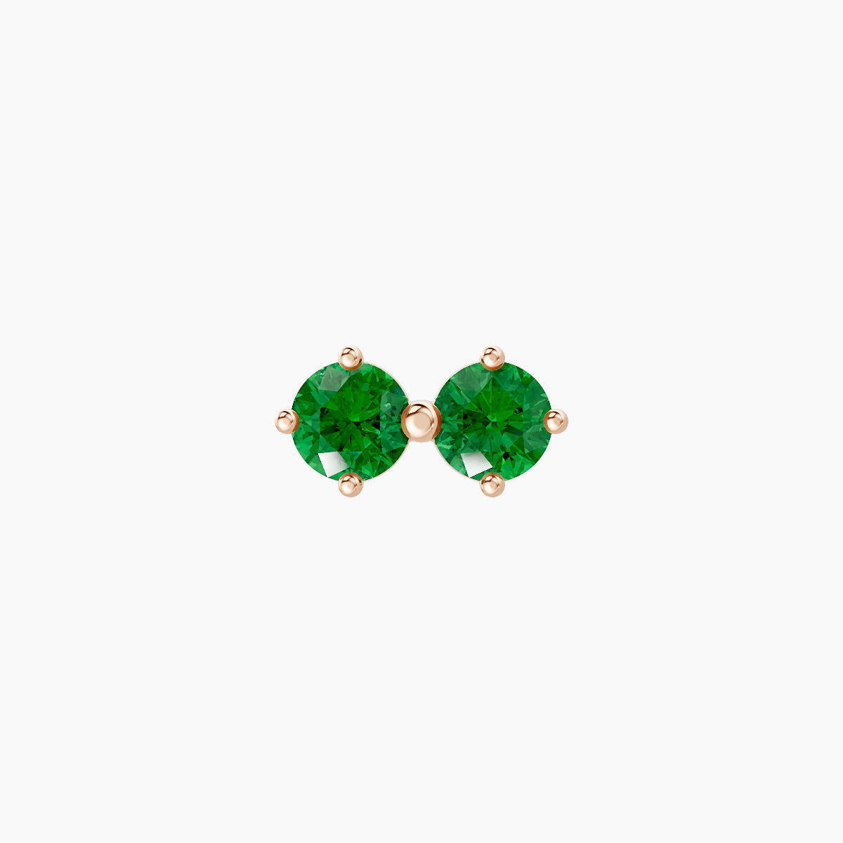 Isis | 18k Rose Gold 8 mm 7.5 mm Emerald Nose Piercing
