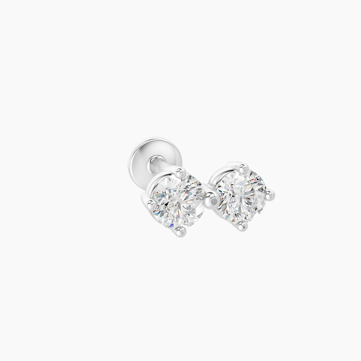 Isis | 18k White Gold 7.5 mm 8 mm Diamond Nose Piercing