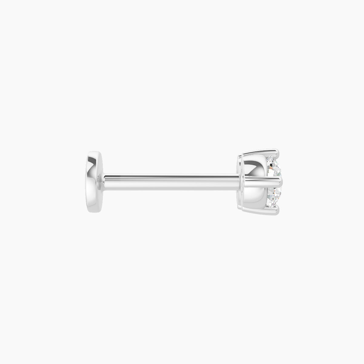 Isis | 18k White Gold 7.5 mm 8 mm Diamond Nose Piercing