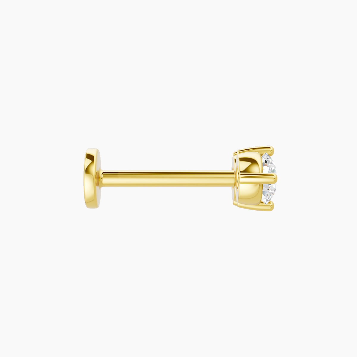 Isis | 18k Yellow Gold 7.5 mm 8 mm Diamond Nose Piercing