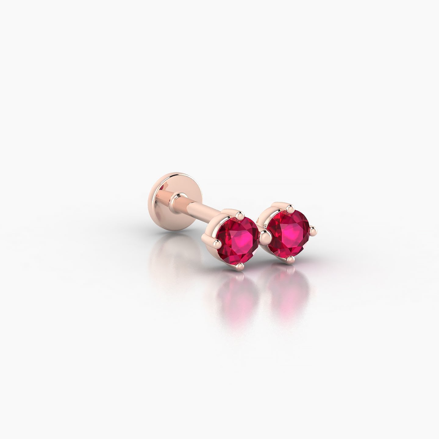 Isis | 18k Rose Gold 8 mm 7.5 mm Ruby Nostril Piercing