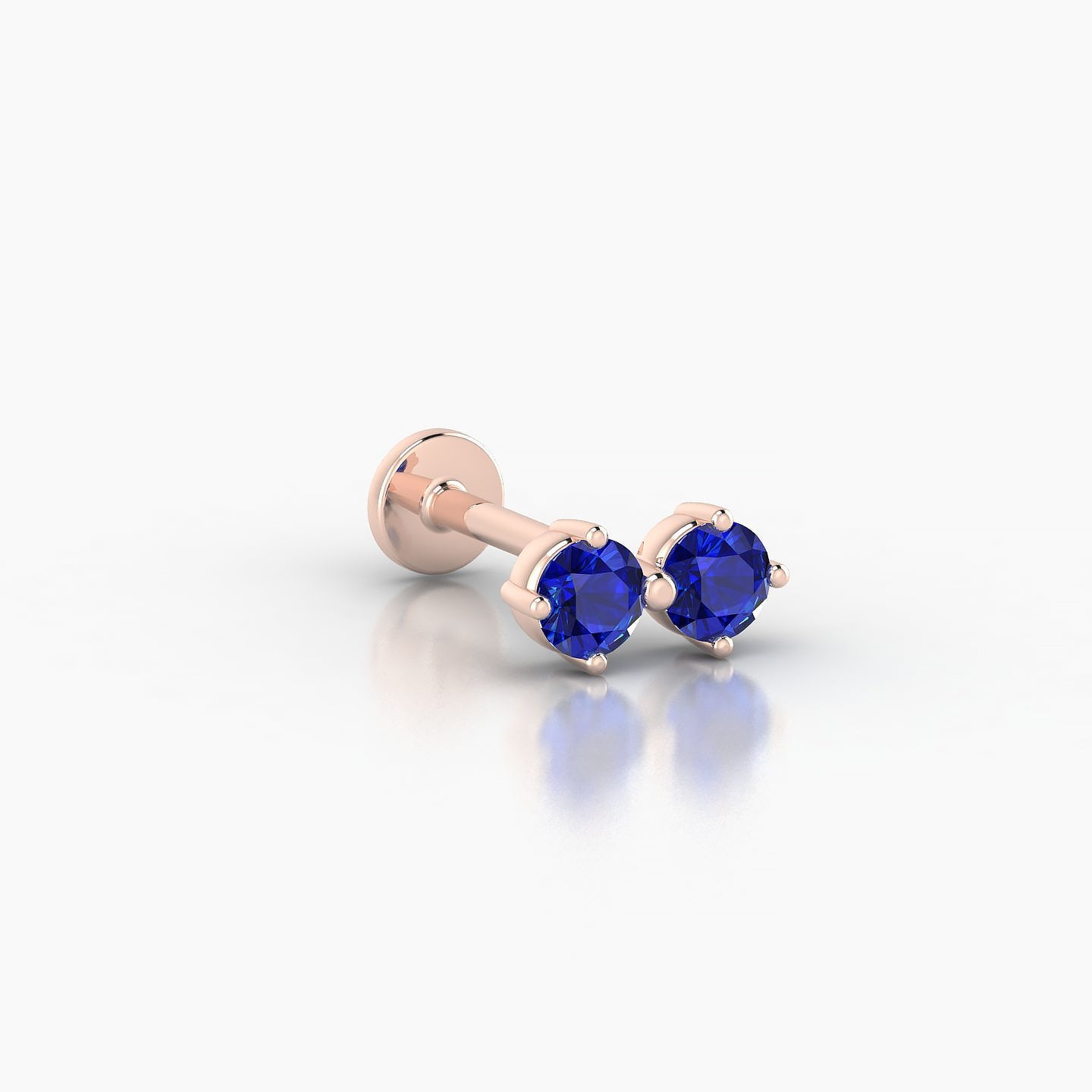 Isis | 18k Rose Gold 8 mm 7.5 mm Sapphire Nostril Piercing