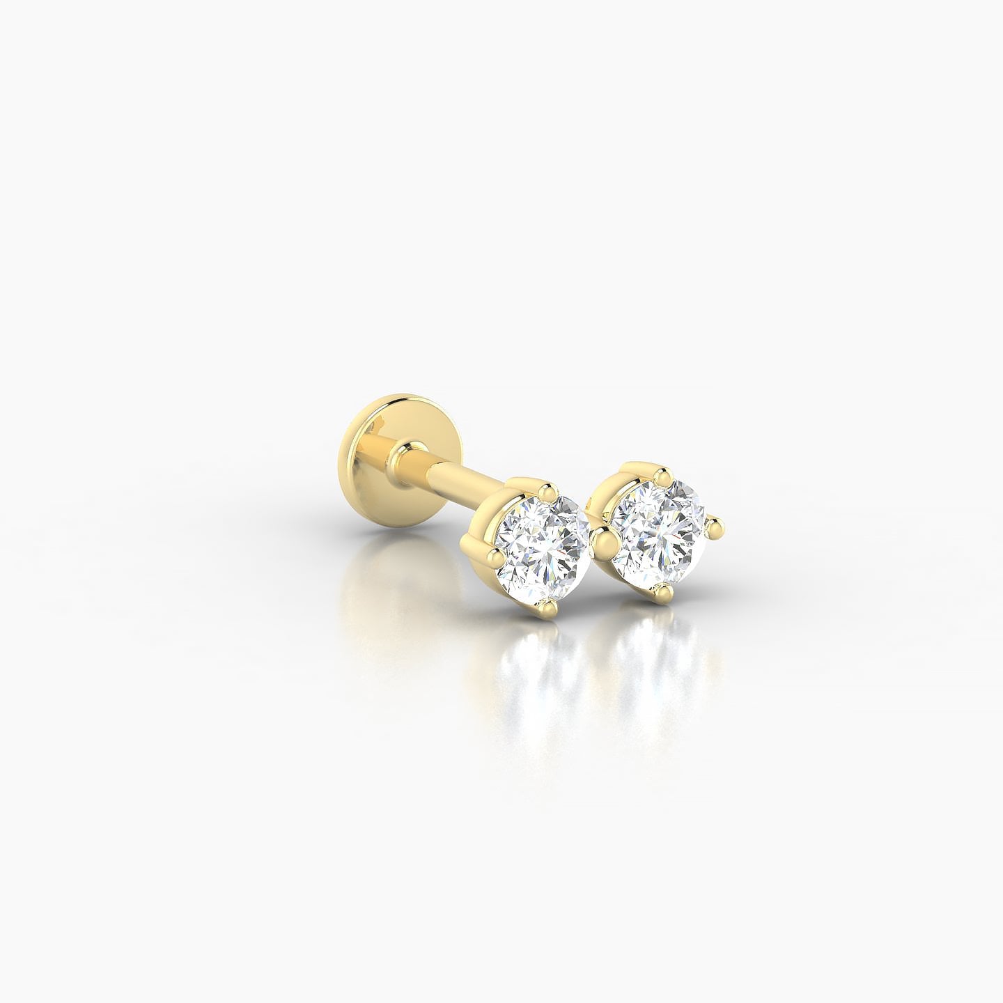 Isis | 18k Yellow Gold 7.5 mm 8 mm Diamond Nostril Piercing