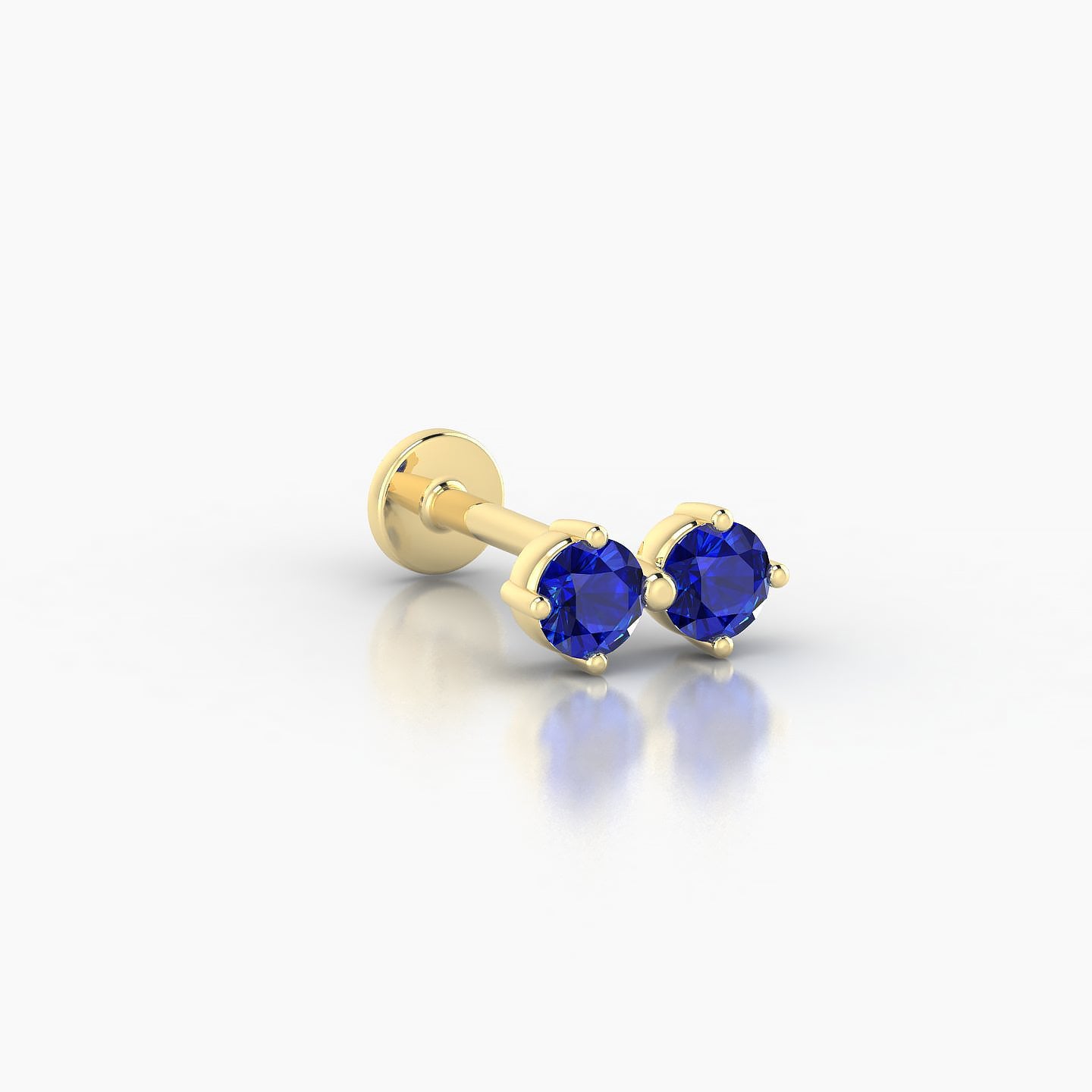 Isis | 18k Yellow Gold 8 mm 7.5 mm Sapphire Nostril Piercing