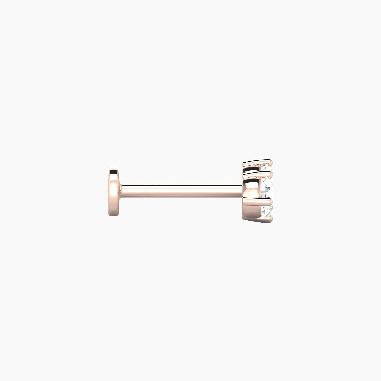 Isis | 18k Rose Gold 7.5 mm 8 mm Diamond Nostril Piercing