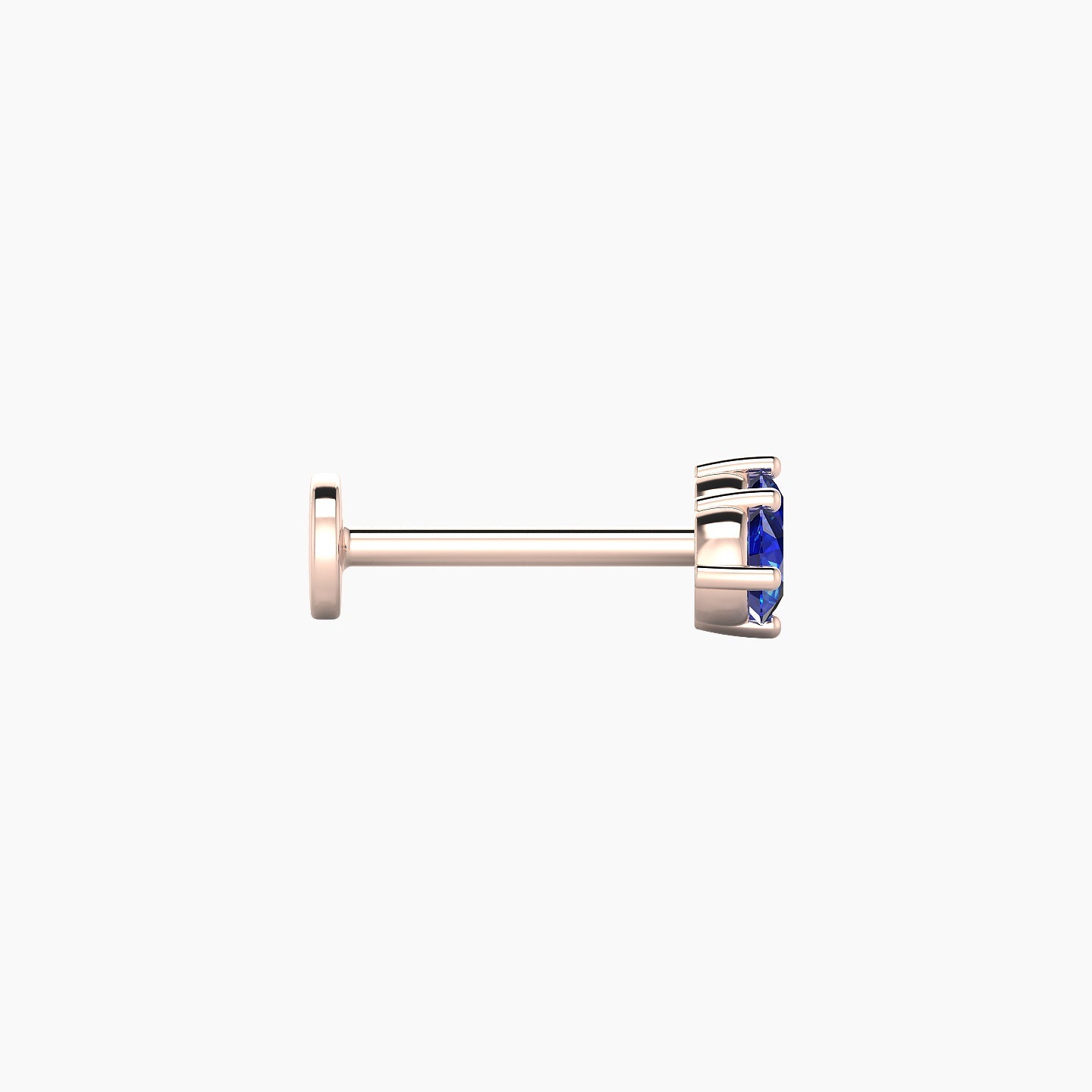 Isis | 18k Rose Gold 8 mm 7.5 mm Sapphire Nostril Piercing