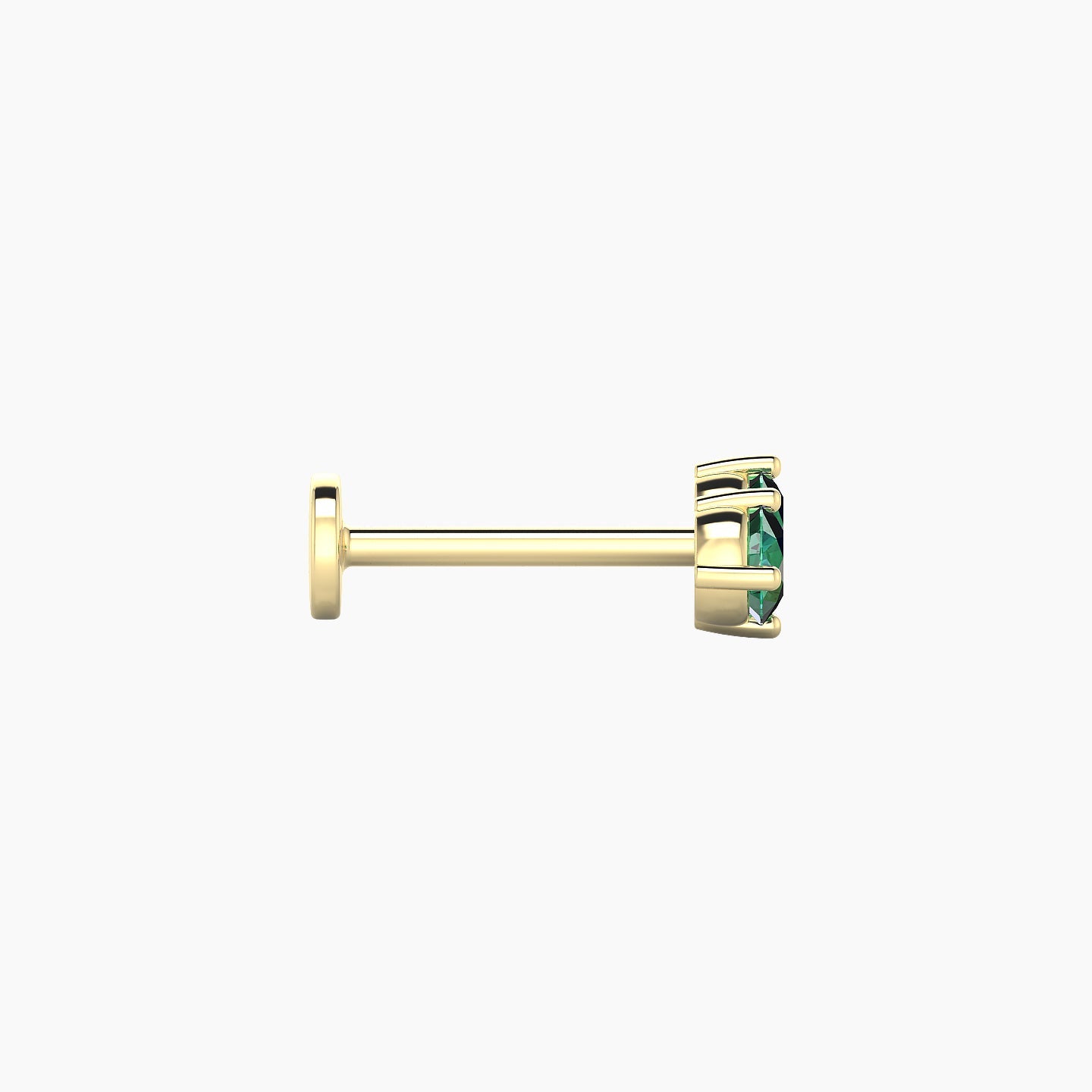 Isis | 18k Yellow Gold 8 mm 7.5 mm Emerald Nostril Piercing