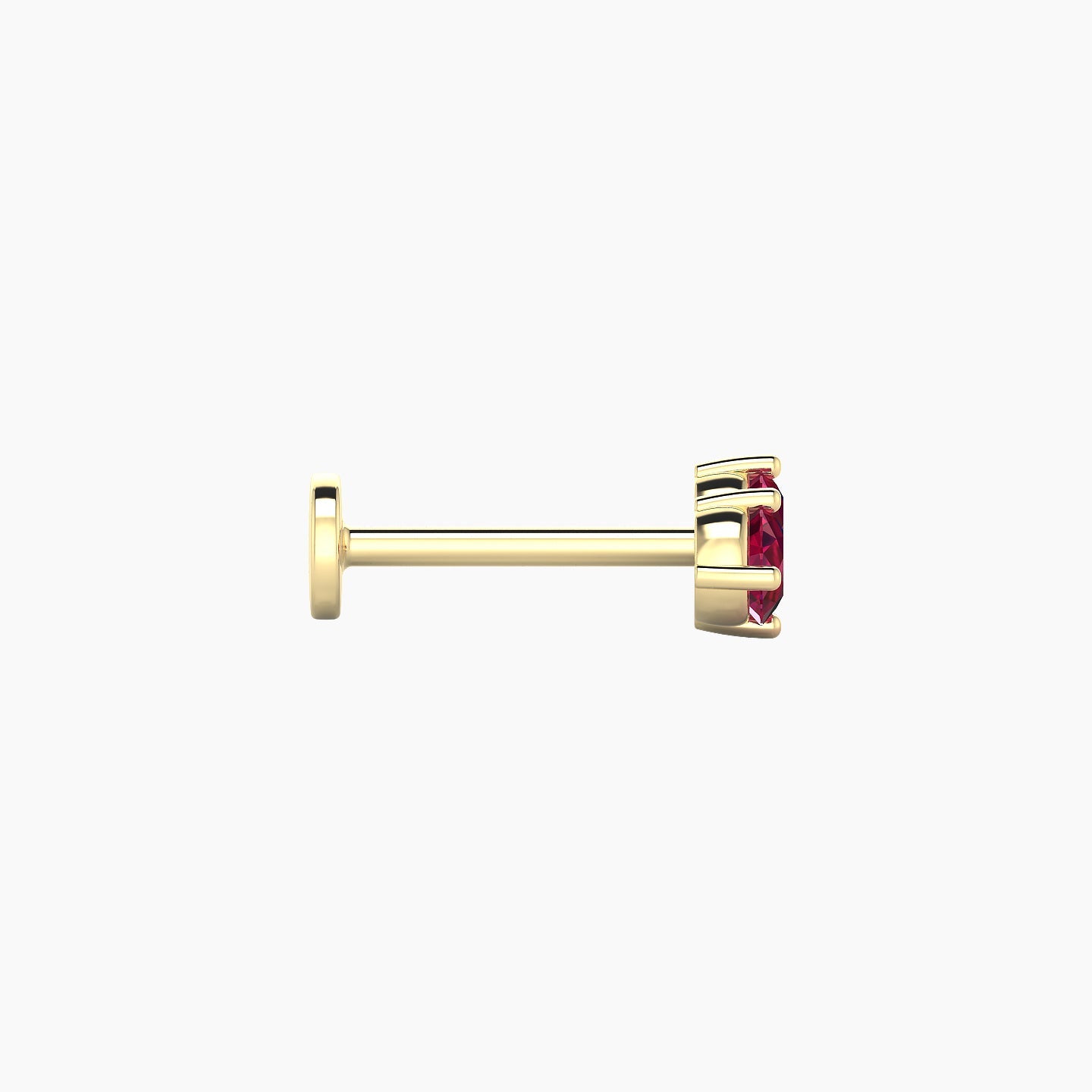 Isis | 18k Yellow Gold 8 mm 7.5 mm Ruby Nostril Piercing