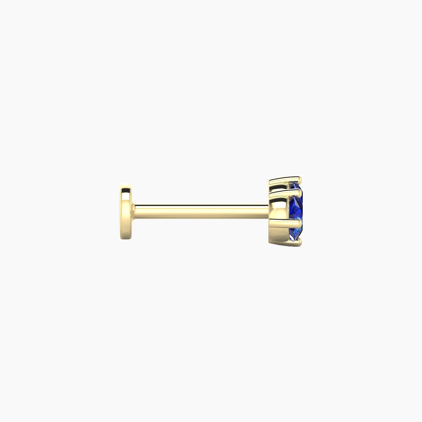 Isis | 18k Yellow Gold 8 mm 7.5 mm Sapphire Nostril Piercing