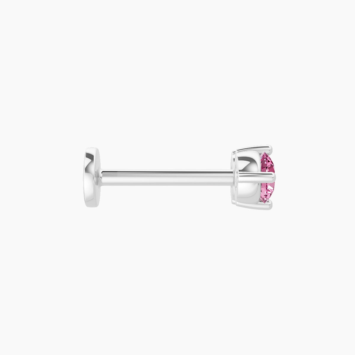 Isis | 18k White Gold 8 mm 7.5 mm Pink Sapphire Piercing