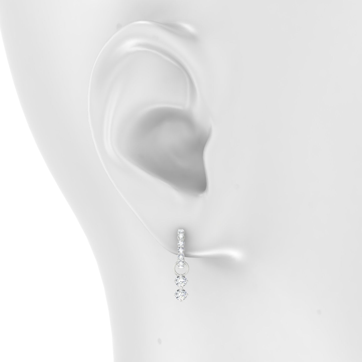 Isis | 18k White Gold 7.5 mm Diamond Charm