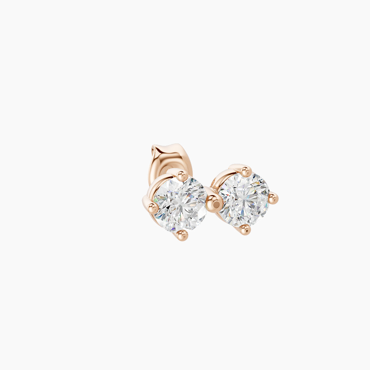 Isis | 18k Rose Gold 7.5 mm Diamond Earring