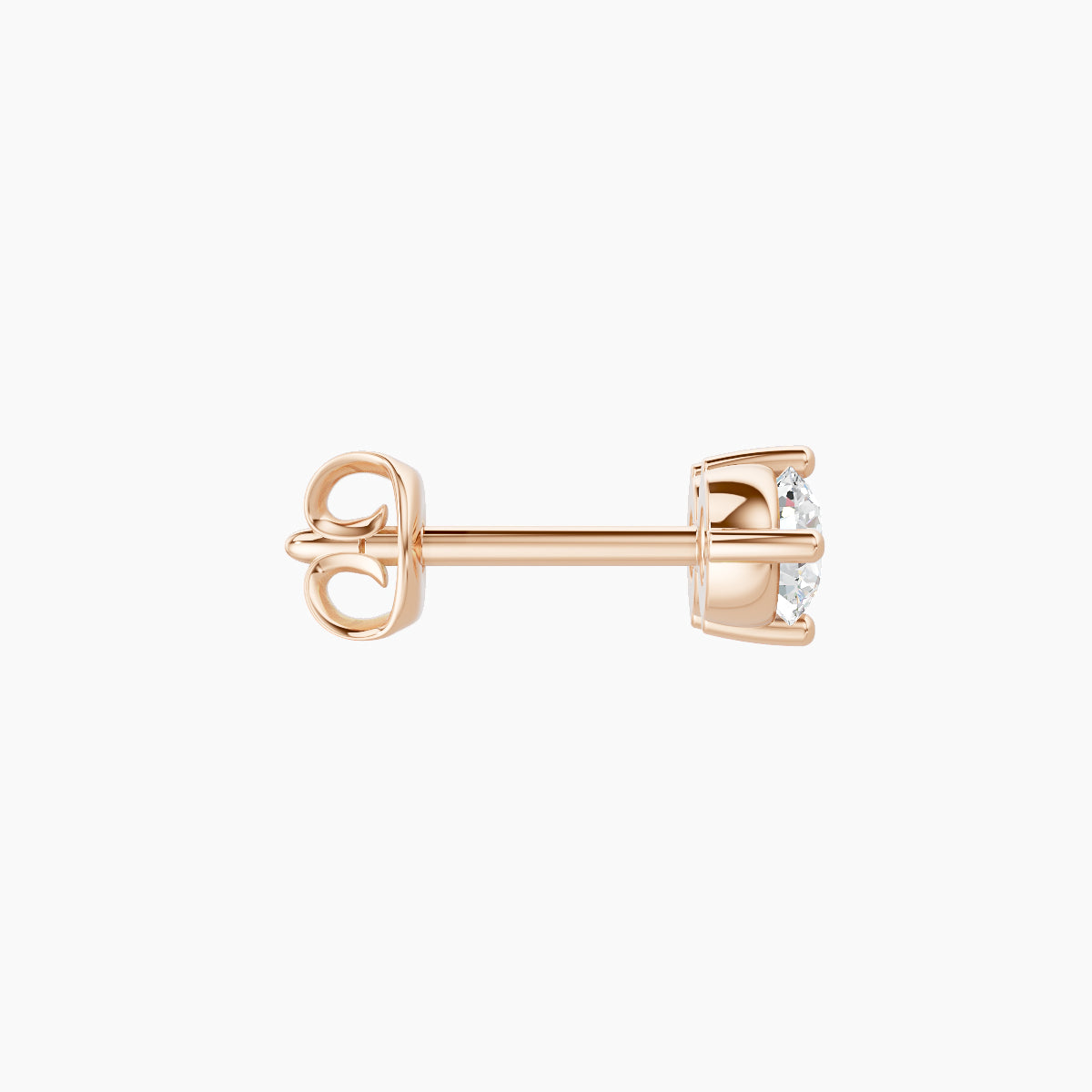 Isis | 18k Rose Gold 7.5 mm Diamond Earring