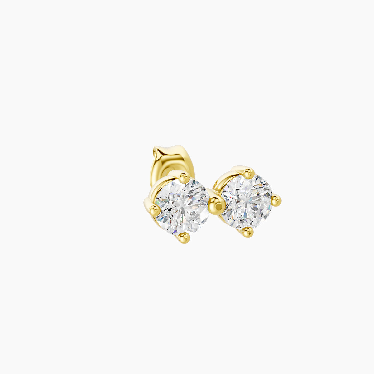 Isis | 18k Yellow Gold 7.5 mm Diamond Earring