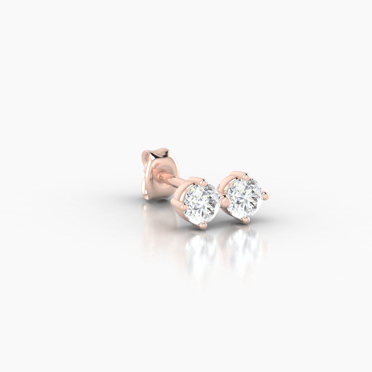 Isis | 18k Rose Gold 7.5 mm Diamond Earring