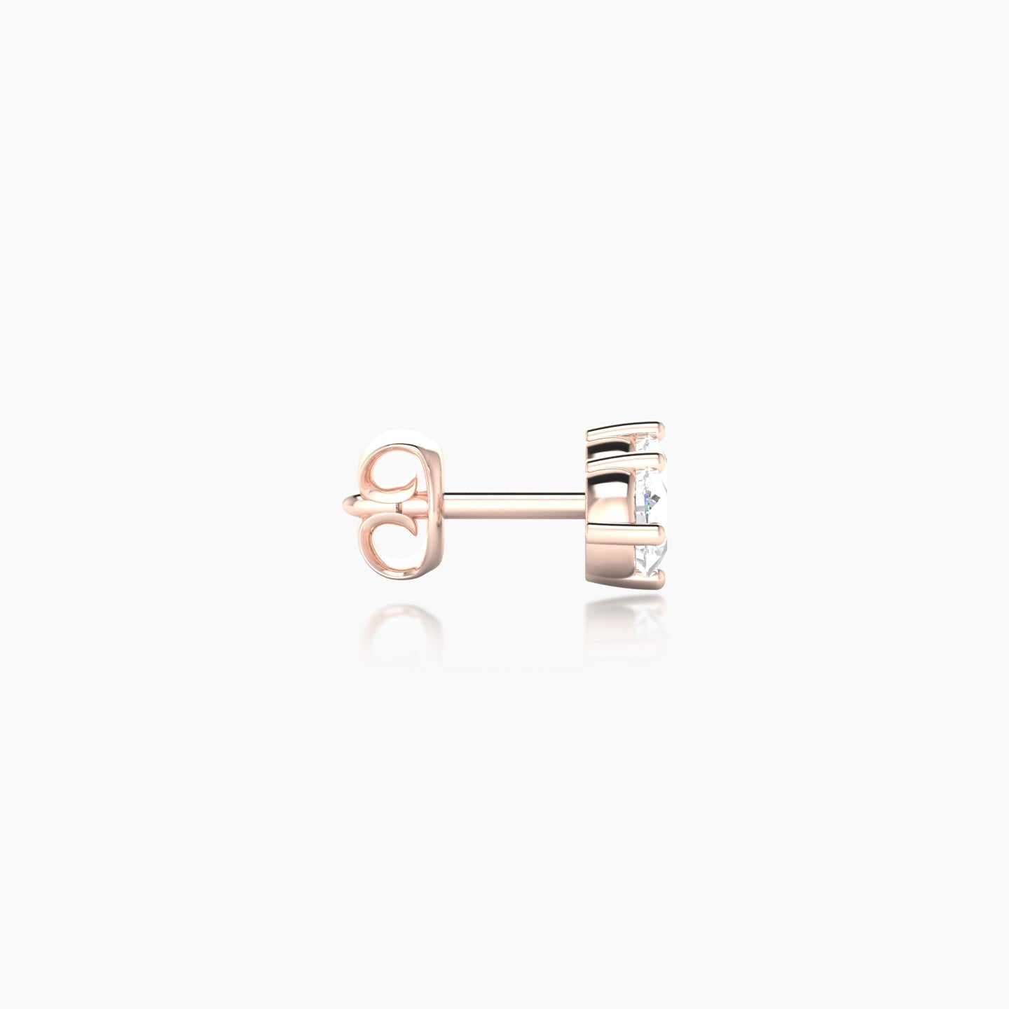 Isis | 18k Rose Gold 7.5 mm Diamond Earring