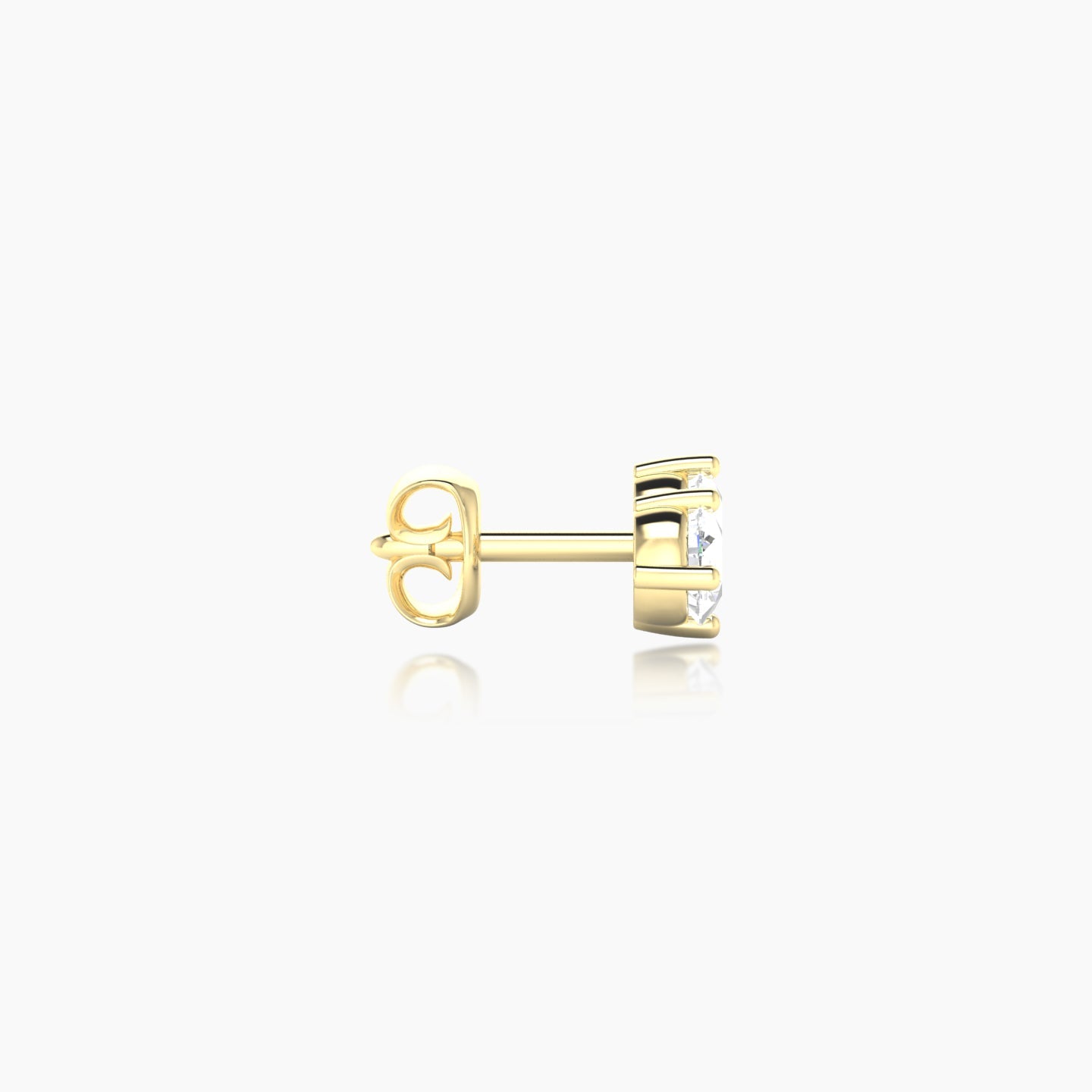 Isis | 18k Yellow Gold 7.5 mm Diamond Earring