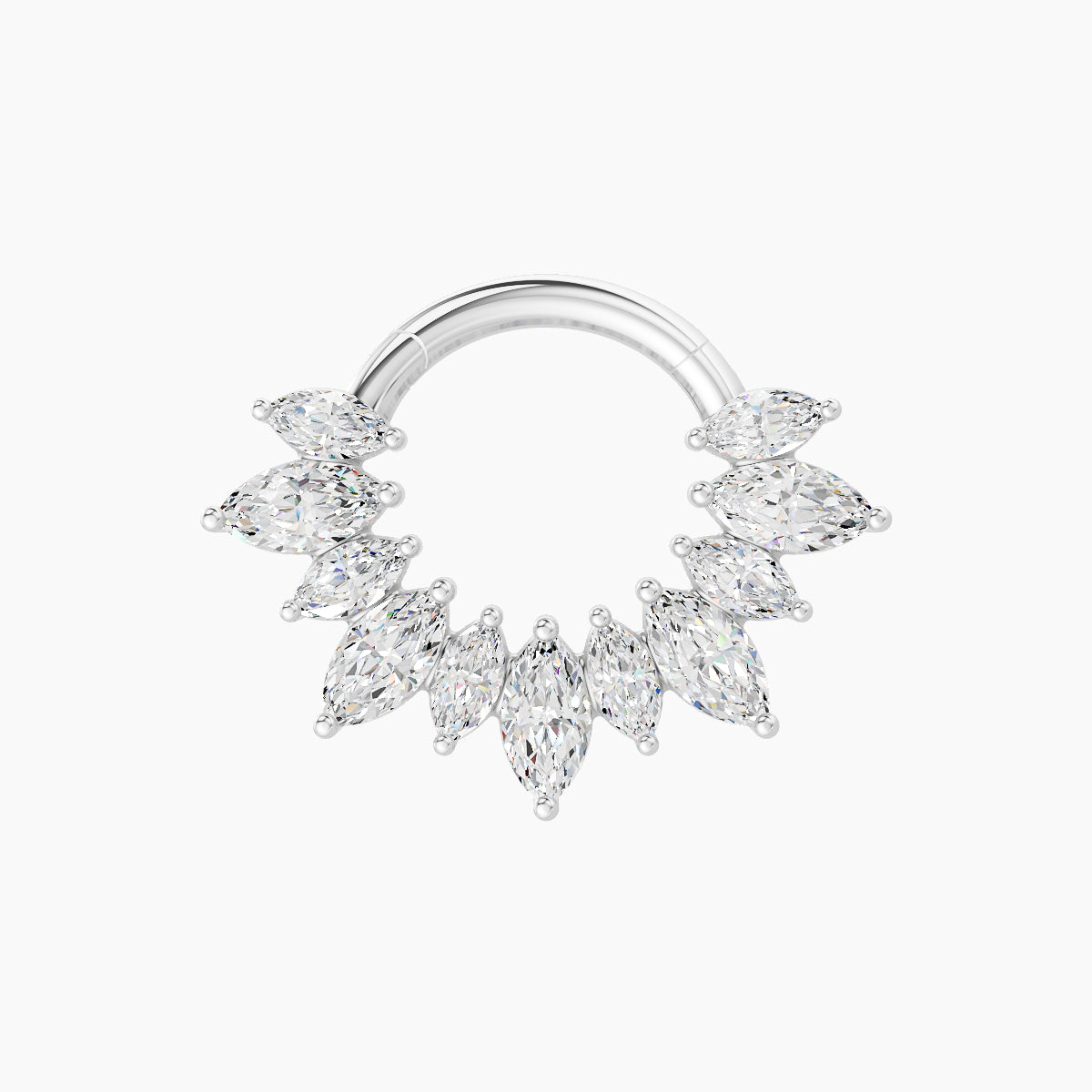 Joy | 18k White Gold 6.5 mm Diamond Daith Piercing