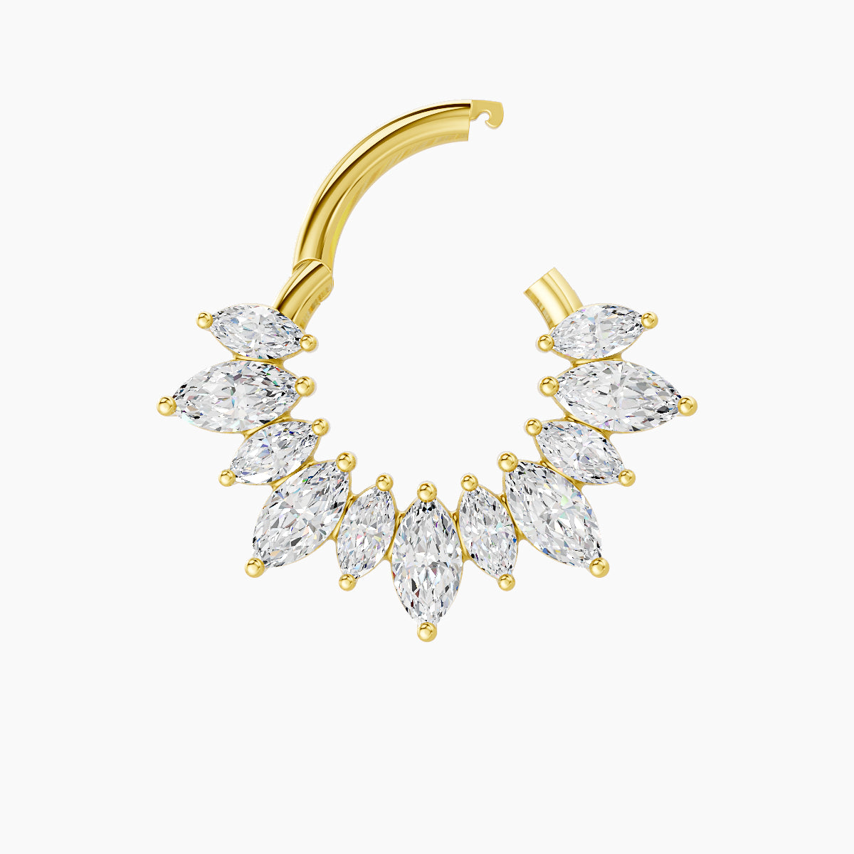Joy | 18k Yellow Gold 6.5 mm Diamond Daith Piercing