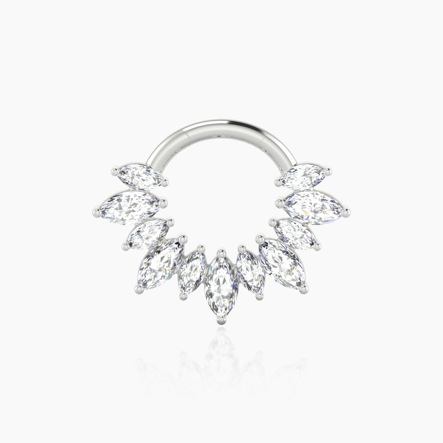 Joy | 18k White Gold 6.5 mm Diamond Septum Piercing