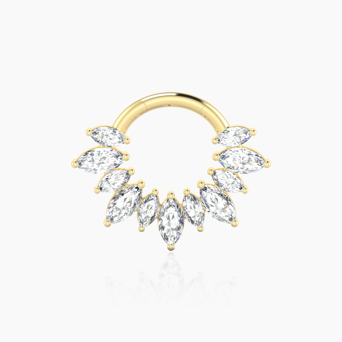 Joy | 18k Yellow Gold 6.5 mm Diamond Septum Piercing