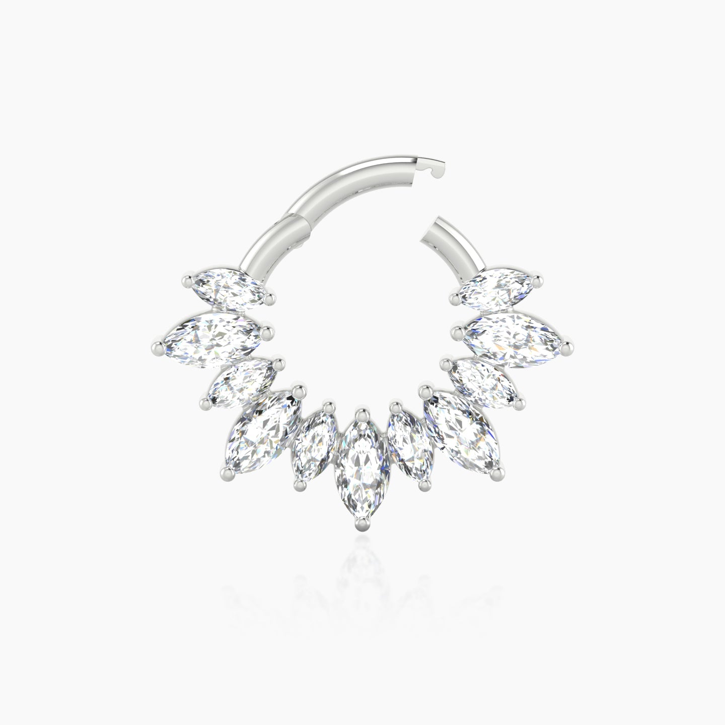 Joy | 18k White Gold 6.5 mm Diamond Septum Piercing