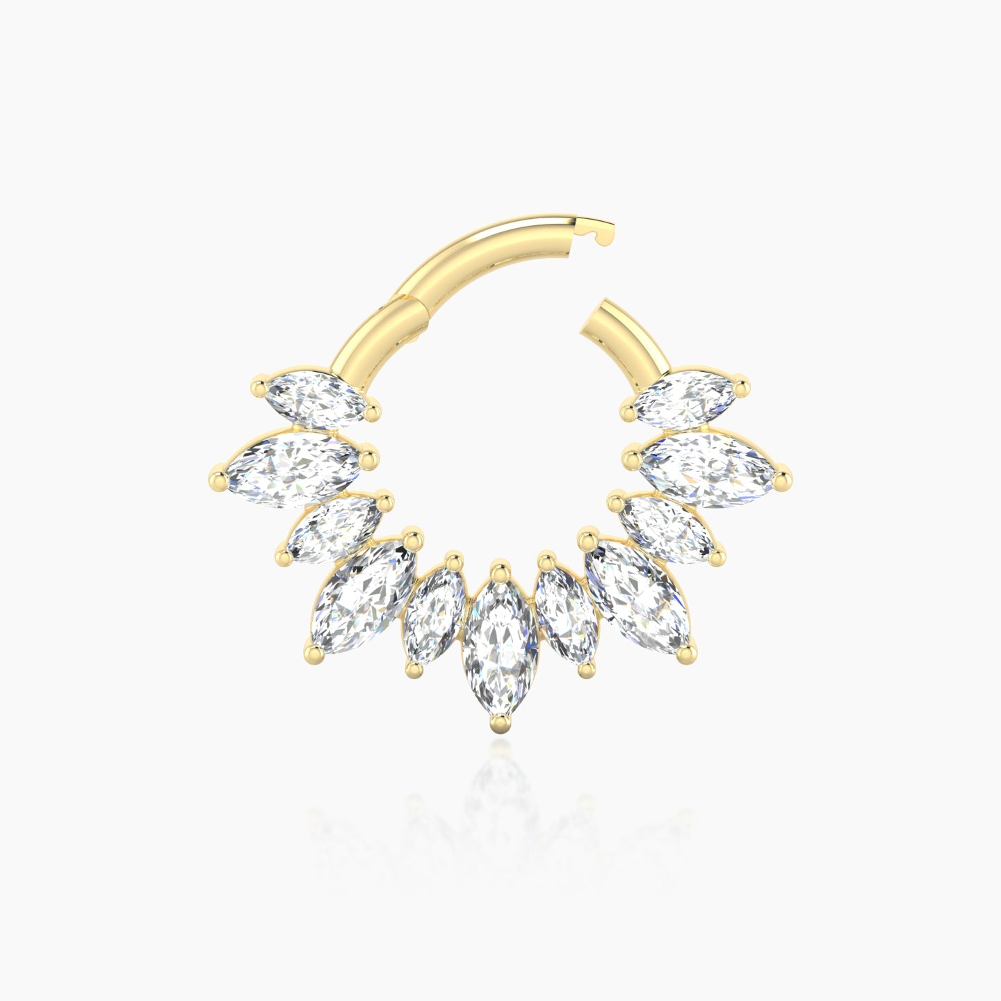 Joy | 18k Yellow Gold 6.5 mm Diamond Septum Piercing