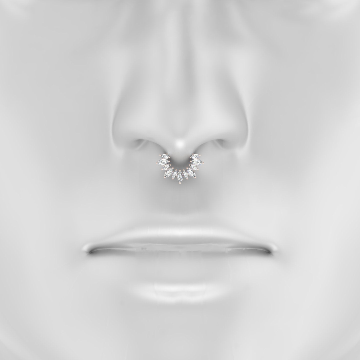 Joy | 18k Rose Gold 6.5 mm Diamond Septum Piercing