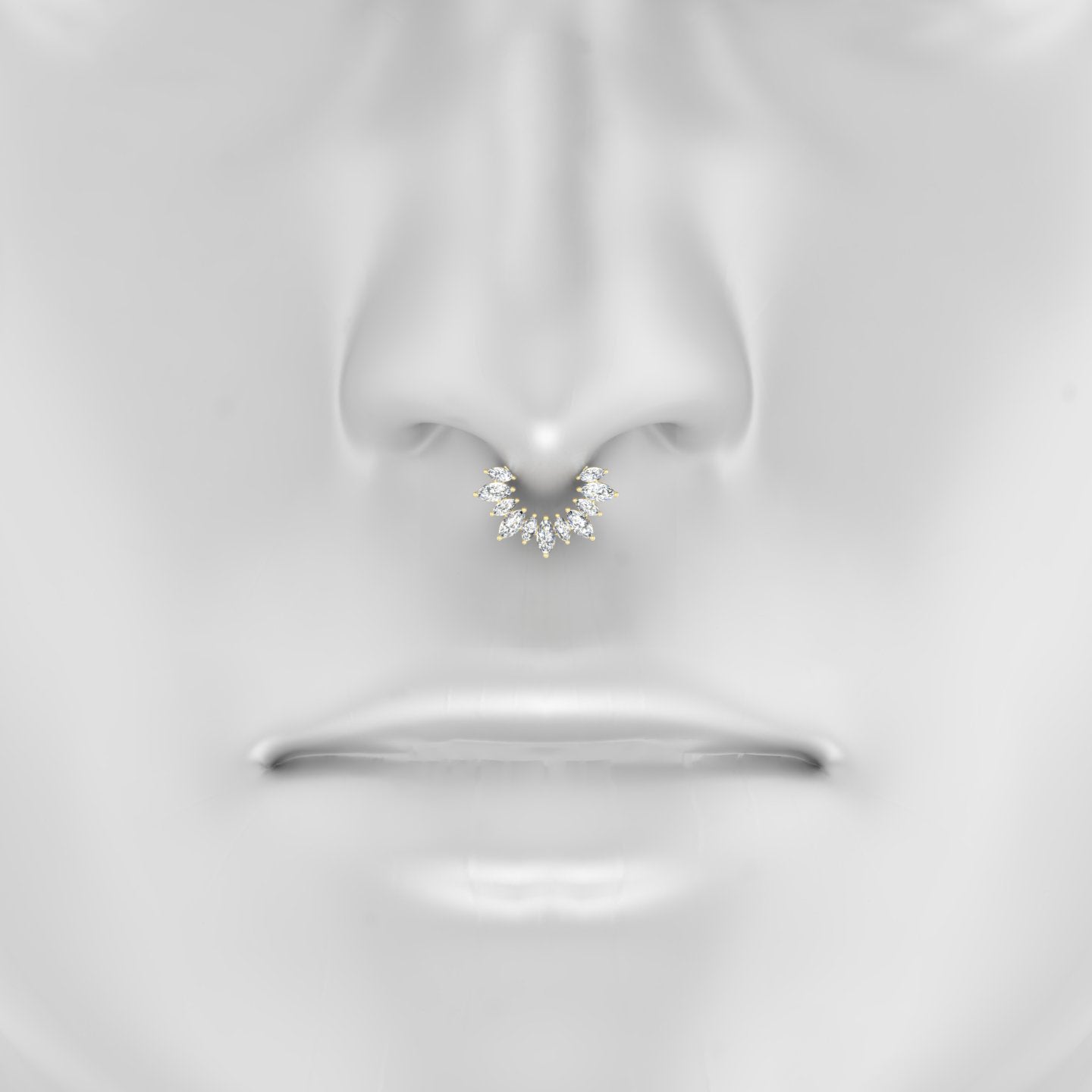 Joy | 18k Yellow Gold 6.5 mm Diamond Septum Piercing