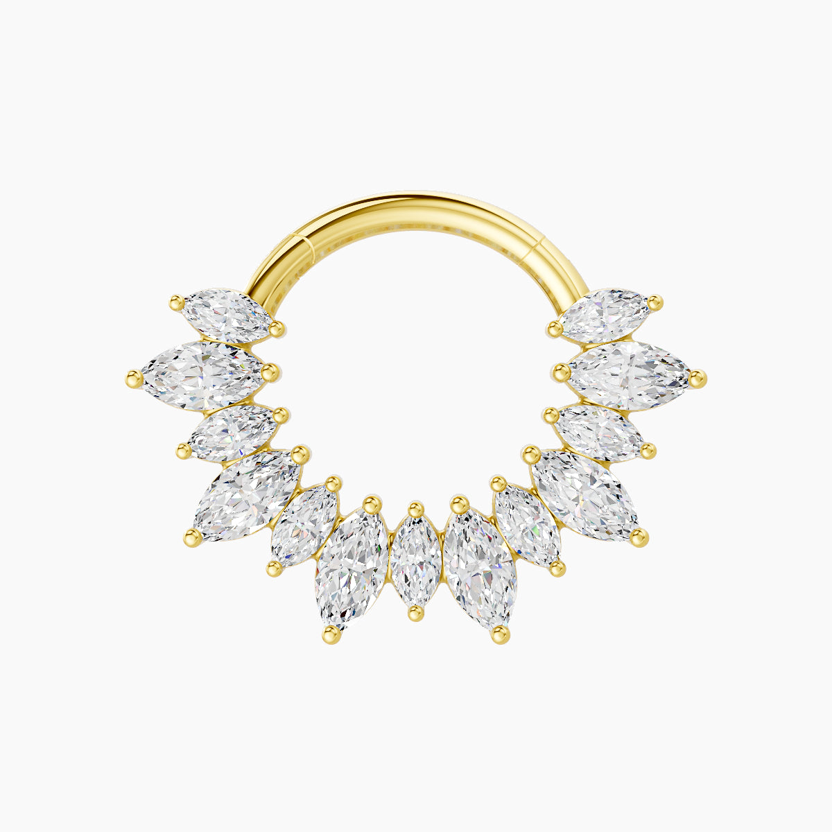 Joy | 18k Yellow Gold 8 mm Diamond Daith Piercing