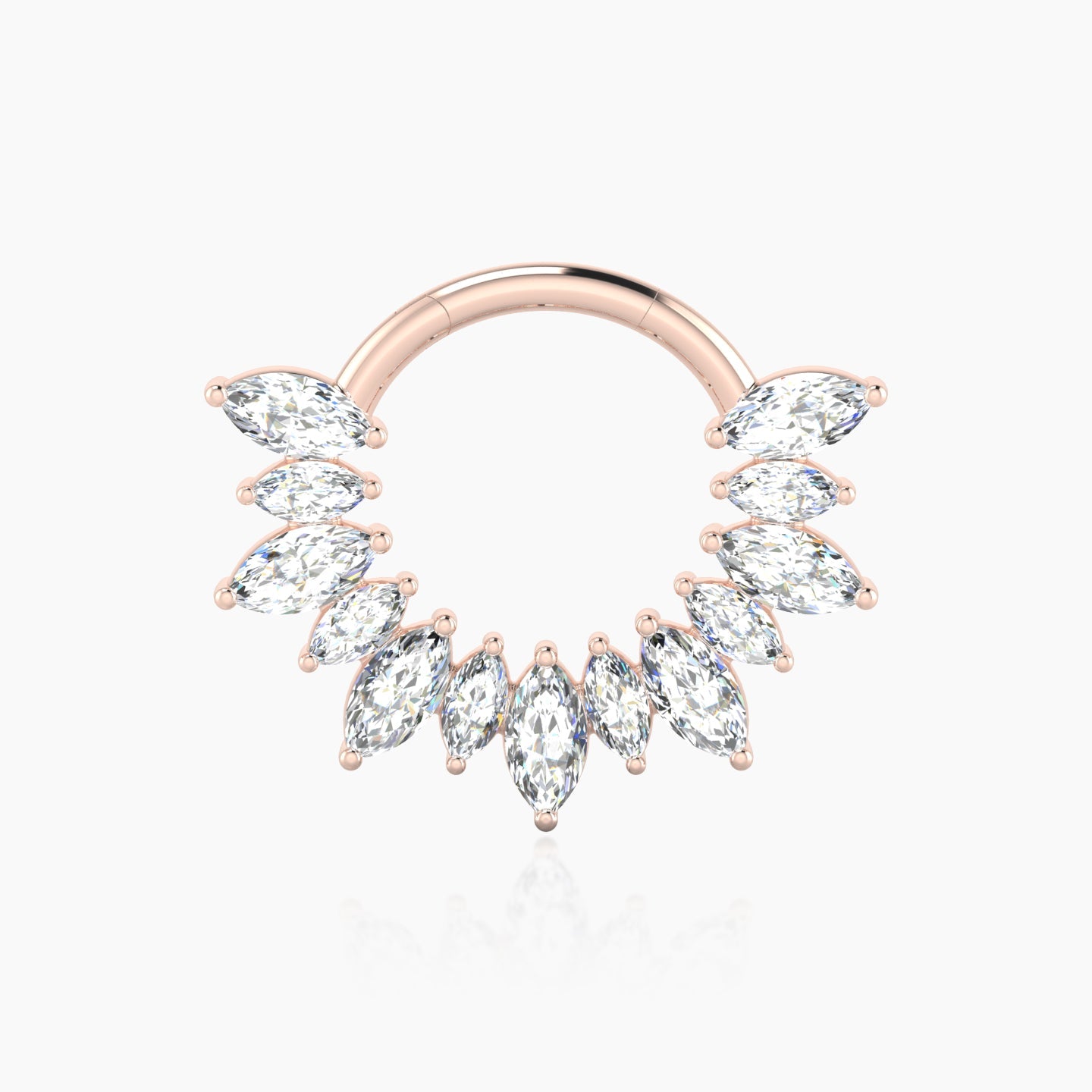 Joy | 18k Rose Gold 8 mm Diamond Septum Piercing