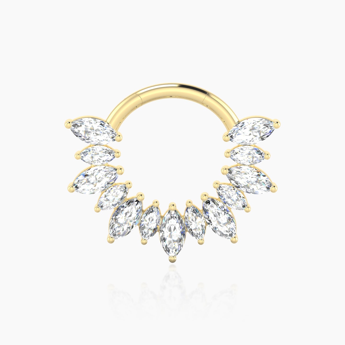 Joy | 18k Yellow Gold 8 mm Diamond Septum Piercing