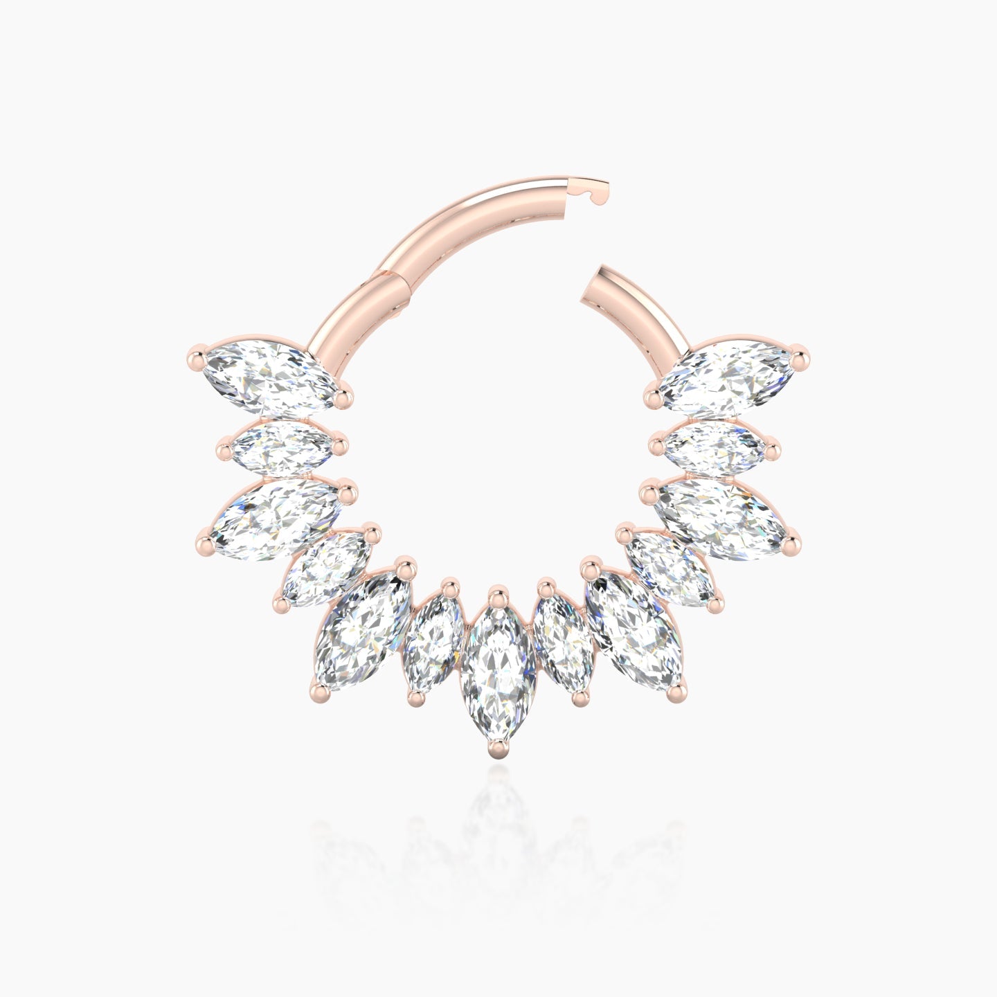 Joy | 18k Rose Gold 8 mm Diamond Septum Piercing