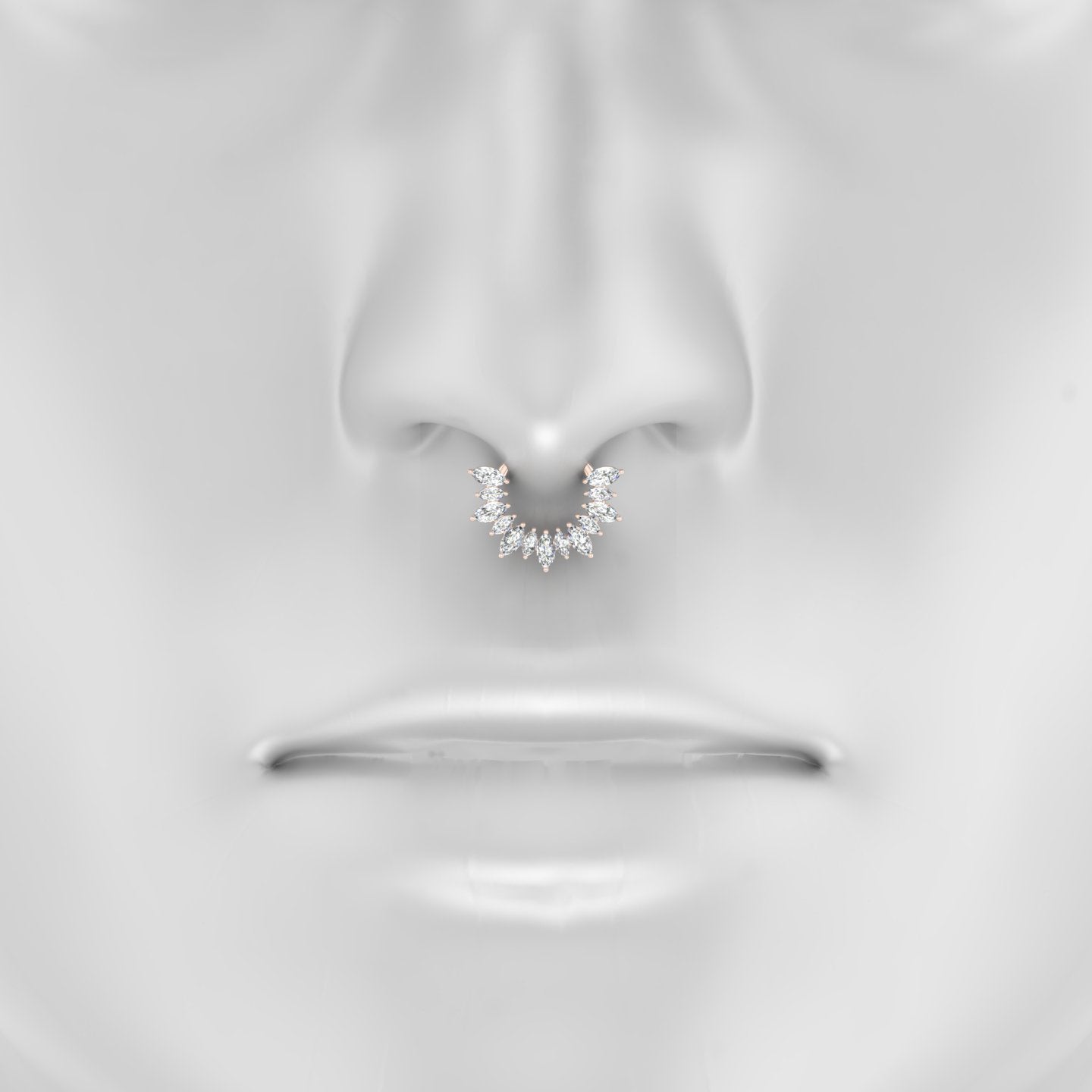 Joy | 18k Rose Gold 8 mm Diamond Septum Piercing