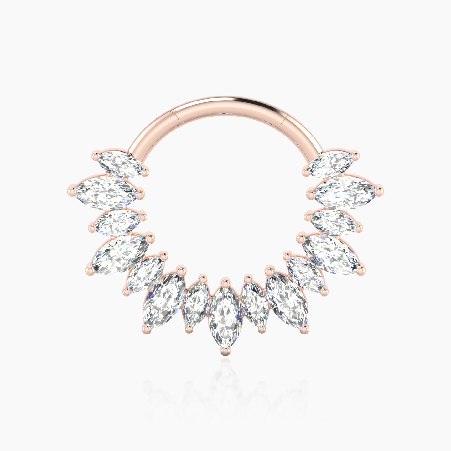 Joy | 18k Rose Gold 9.5 mm Diamond Septum Piercing