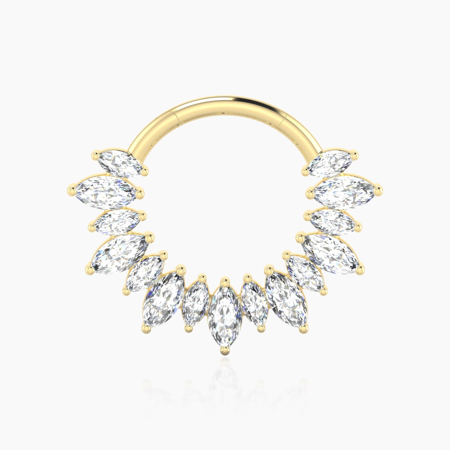 Joy | 18k Yellow Gold 9.5 mm Diamond Septum Piercing