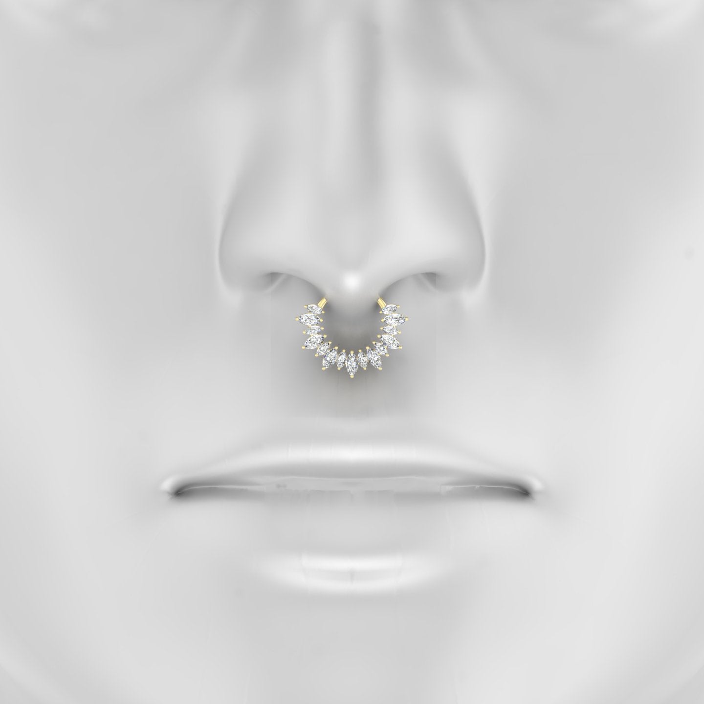 Joy | 18k Yellow Gold 9.5 mm Diamond Septum Piercing