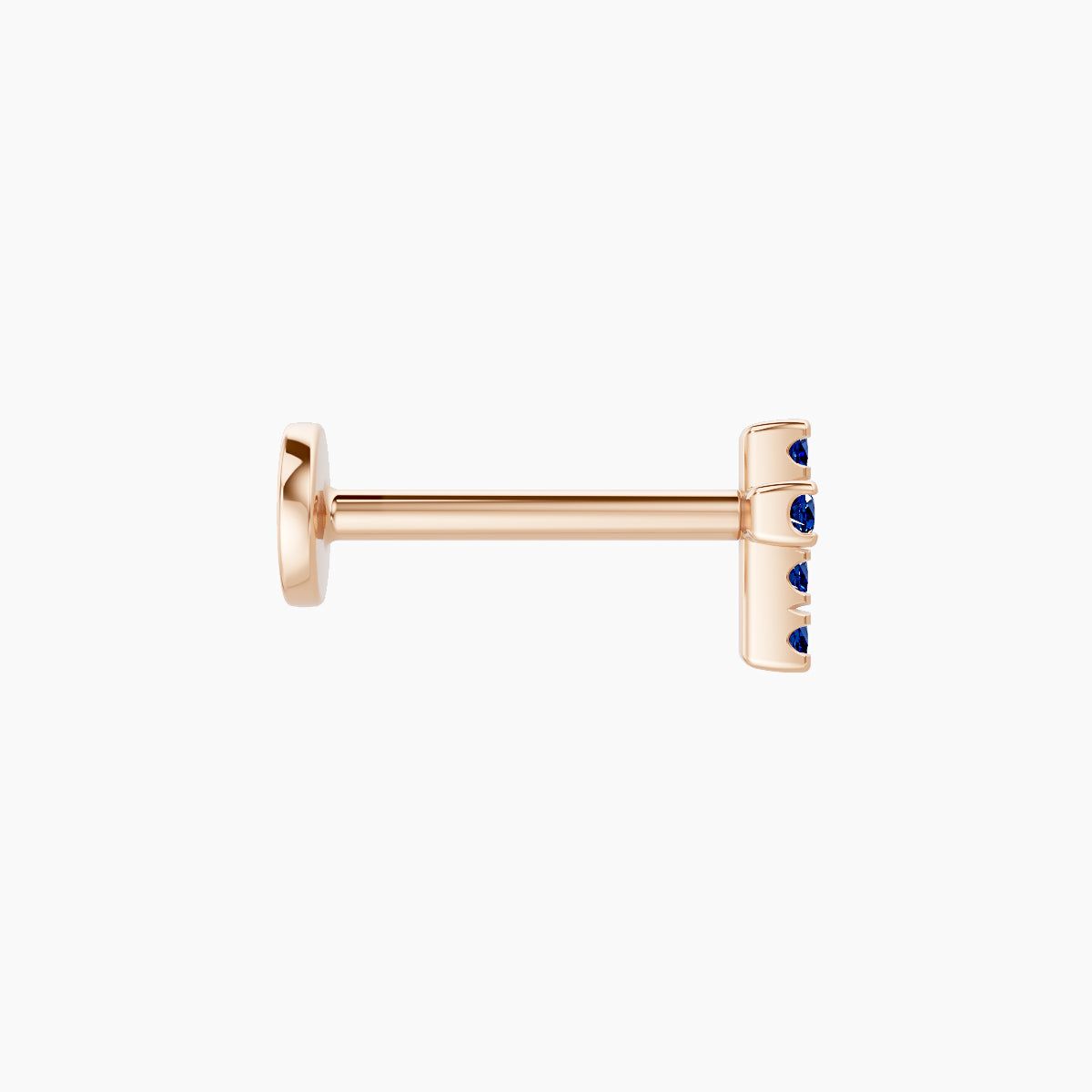 Junon | 18k Rose Gold 8 mm 5 mm Cross Sapphire Piercing