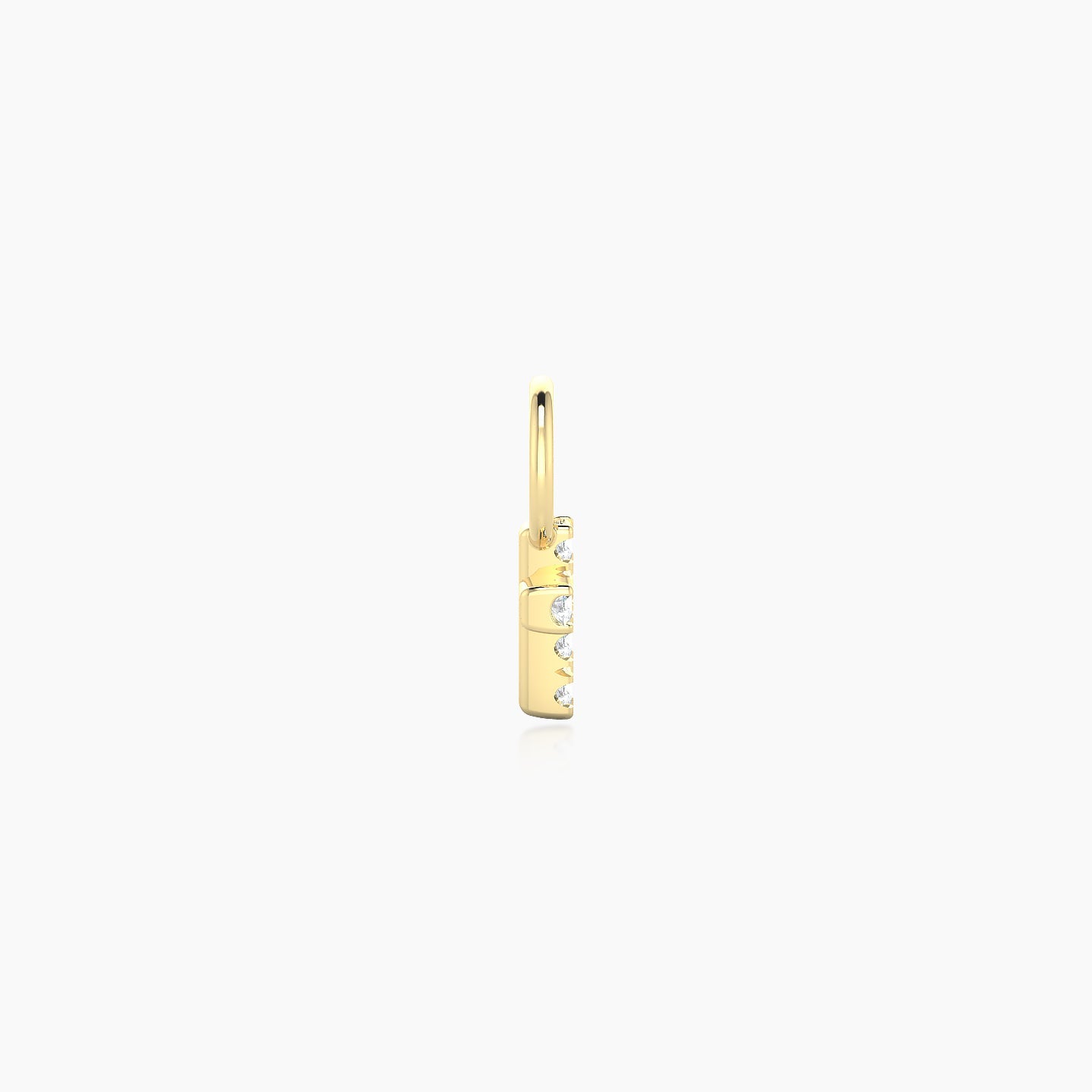 Junon | 18k Yellow Gold 5 mm Cross Diamond Charm