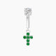 Junon | Piercing Rook Croix Émeraude & Diamant
