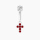 Junon | Cross Ruby & Diamond Rook Piercing