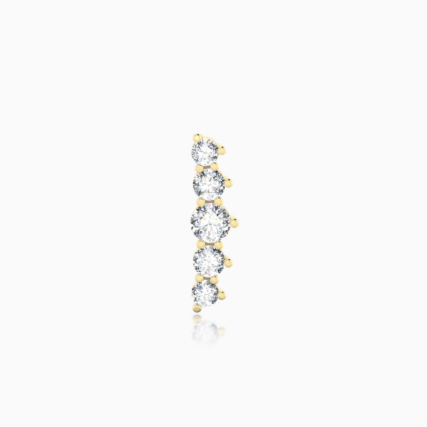 Justice | 18k Yellow Gold 12 mm Long Diamond Piercing