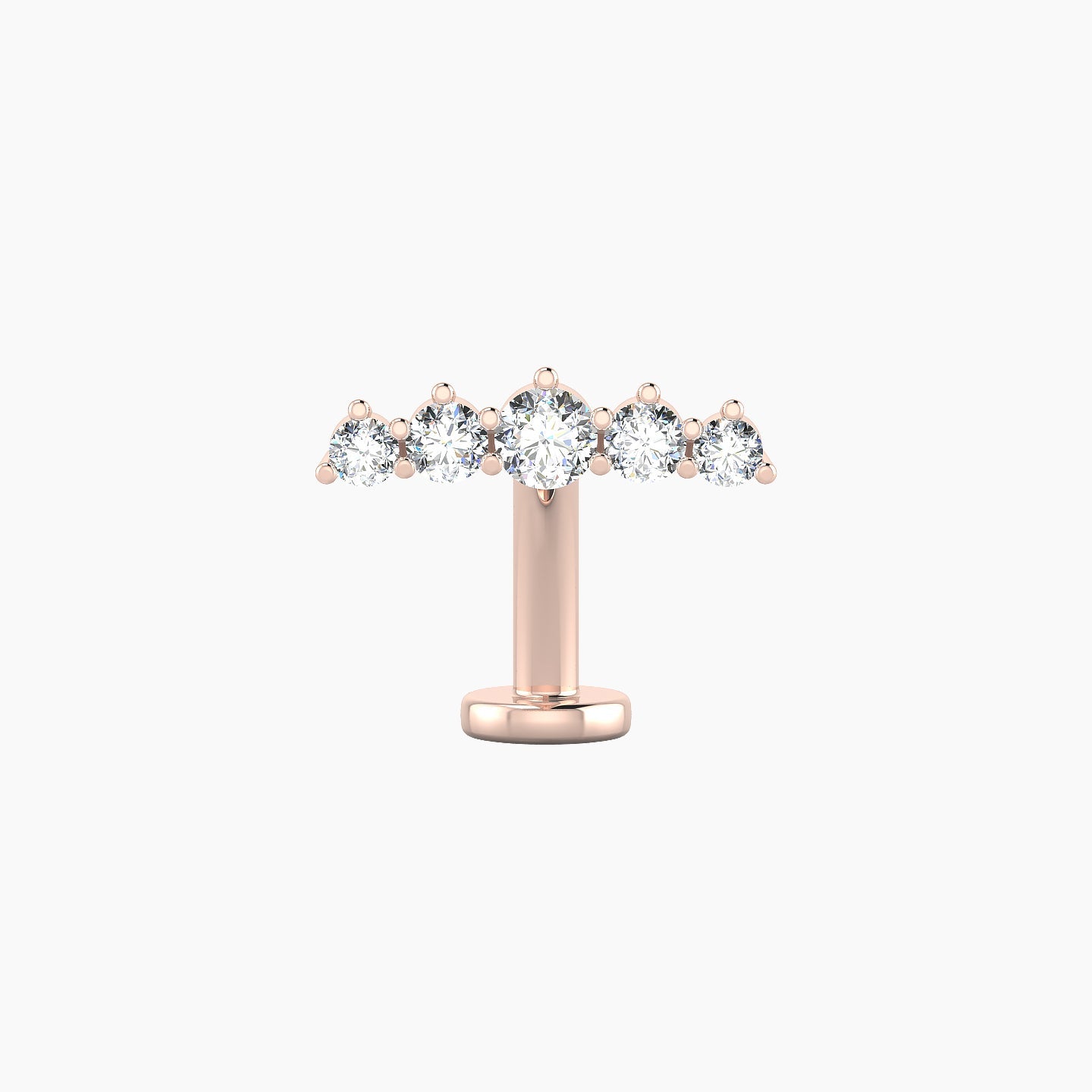 Justice | 18k Rose Gold 12 mm 10 mm Long Diamond Floating Navel Piercing