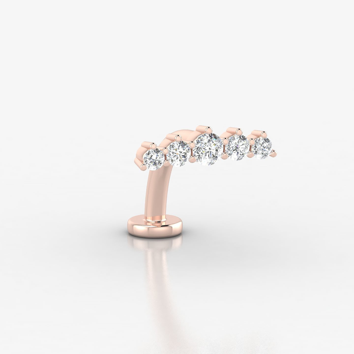 Justice | 18k Rose Gold 12 mm 10 mm Long Diamond Floating Navel Piercing