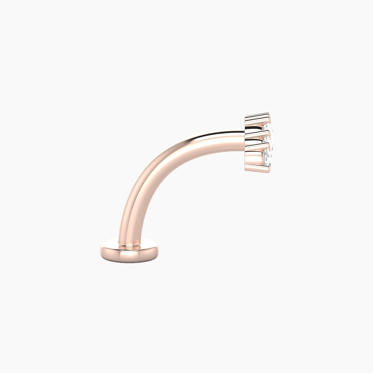 Justice | 18k Rose Gold 12 mm 10 mm Long Diamond Floating Navel Piercing