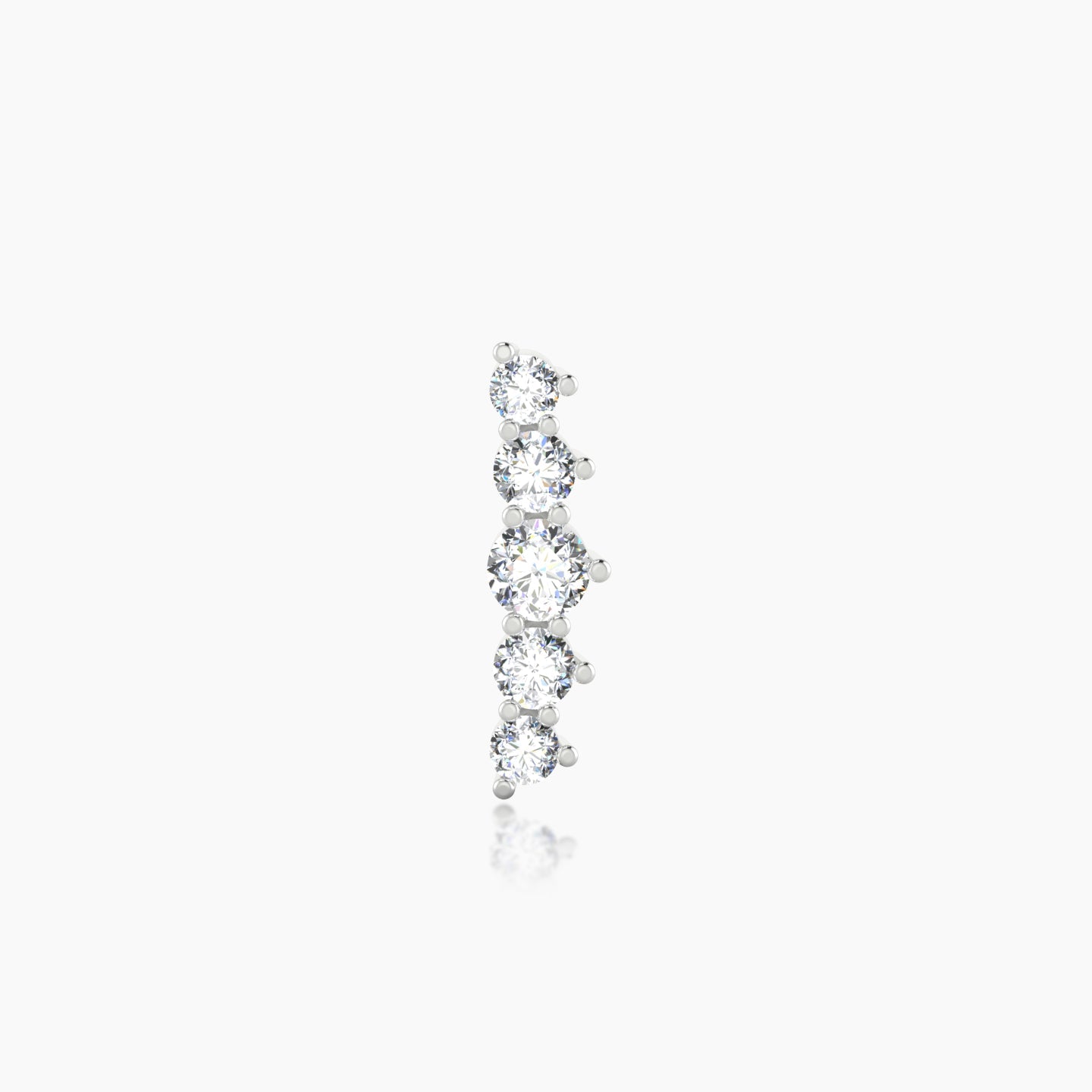 Justice | 18k White Gold 12 mm 5 mm Long Diamond Piercing